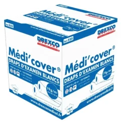 DRAPS D'EXAMEN OUATÉS 2 PLIS BLANC 50X38cm - 150 formats - Colis de 12