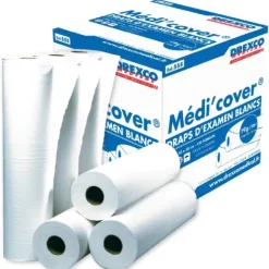 DRAPS D'EXAMEN OUATÉS 2 PLIS BLANC 50X38cm - 150 formats - Colis de 12