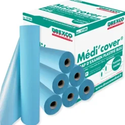 DRAPS D'EXAMEN PLASTIFIÉS MEDI'COVER IMPERMÉABLE MEDICLINIC - 6 rouleaux de 180 formats