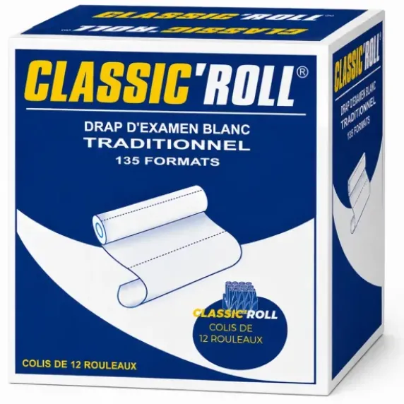 DRAPS D’EXAMEN PRÉDÉCOUPÉS CLASSIC’ROLL DOUBLE ÉPAISSEUR - 12 rouleaux
