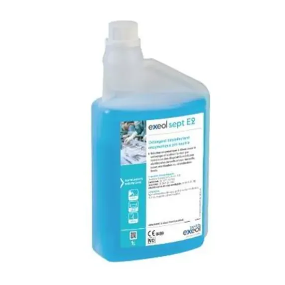 DÉTERGENT DÉSINFECTANT ENZYMATIQUE PH NEUTRE EXEOL SEPT E2 - bidon de 1 litre