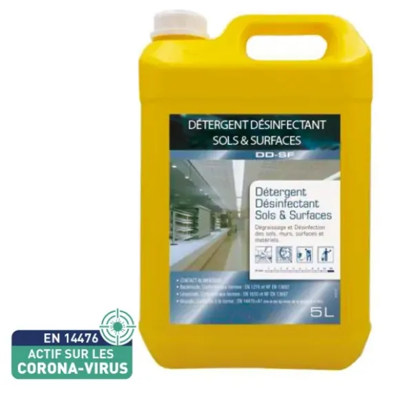 DÉTERGENT DÉSINFECTANT SOLS ET SURFACES USAGE PROFESSIONNEL - bidon de 5 l