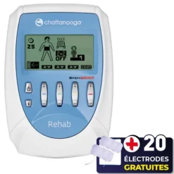 ELECTROSTIMULATEUR COMPEX PRO REHAB 4 CANAUX CHATTANOOGA - + 20 électrodes offertes
