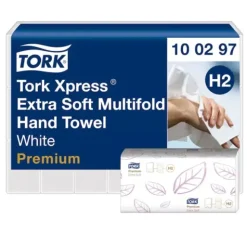 ESSUIE-MAINS INTERFOLIÉS EXTRA DOUX PREMIUM H2 TORK - carton de 2100 feuilles
