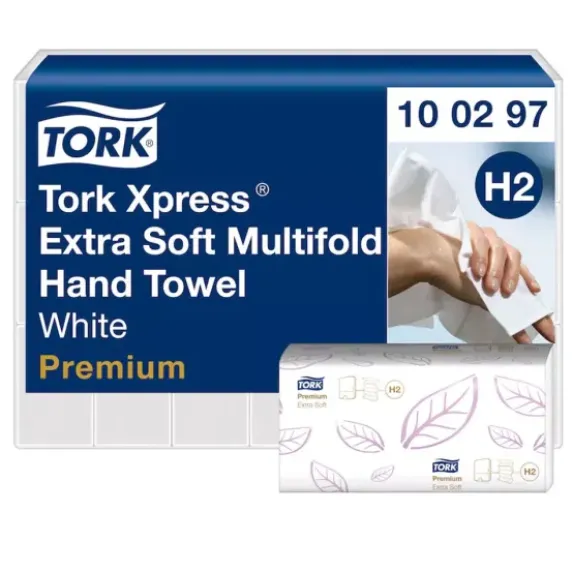 ESSUIE-MAINS INTERFOLIÉS EXTRA DOUX PREMIUM H2 TORK - carton de 2100 feuilles
