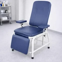 FAUTEUIL DE PRELEVEMENT MEDICLINIC POSITION HORIZONTALE BLEU - fauteuil bleu