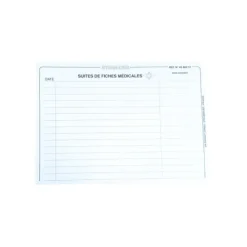 FICHES MÉDICALES ADDITIVES FORMAT STANDARD - lot de 250