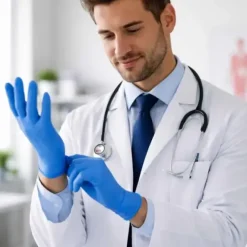 GANTS EN NITRILE ICE BLUE NON POUDRÉS MEDICLINIC - boîte de 100
