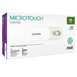 GANTS LATEX NON POUDRÉS MICRO-TOUCH COATED ANSELL - boîte de 100
