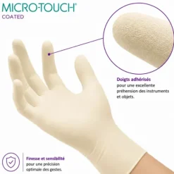 GANTS LATEX NON POUDRÉS MICRO-TOUCH COATED ANSELL - boîte de 100