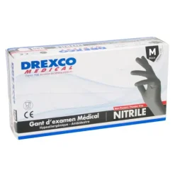 GANTS NITRILE NON POUDRÉS NOIR MEDICLINIC - boîte de 100