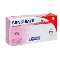 Gants sans latex non poudrés ambidextre en vinyle stretch Sensisafe