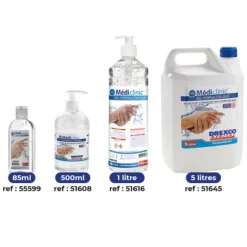 GEL HYDROALCOOLIQUE DÉSINFECTANT SANS RINÇAGE MEDICLINIC - flacon de 500 ml