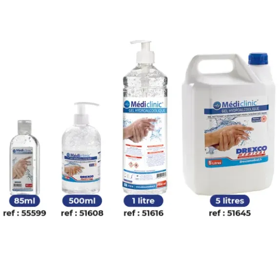 GEL HYDROALCOOLIQUE DÉSINFECTANT SANS RINÇAGE MEDICLINIC - flacon de 500 ml