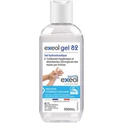 GEL HYDROALCOOLIQUE EXEOL GEL 82 FORMAT POCHE - 100 ml