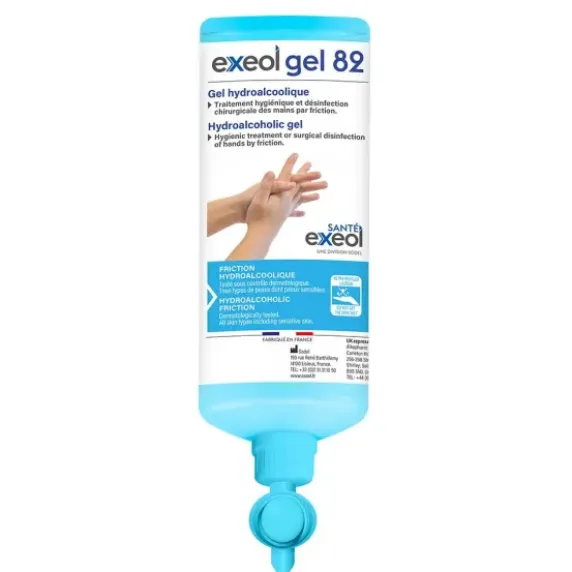 GEL HYDROALCOOLIQUE EXEOL GEL 82 AIRLESS PRÊT À L'EMPLOI - 1 l