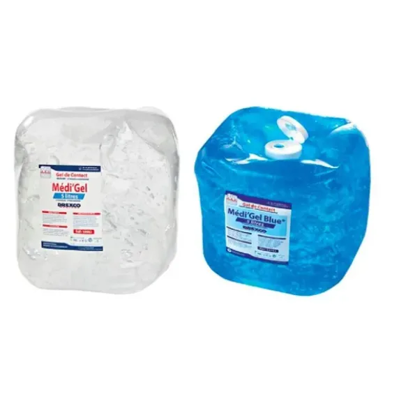 GEL ULTRASON BLEU MEDI'GEL SANS MICROBULLES MEDICLINIC - bidon de 5 l