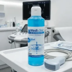 GEL ULTRASON MEDI'GEL BLEU SANS MICROBULLES MEDICLINIC - flacon de 250 ml