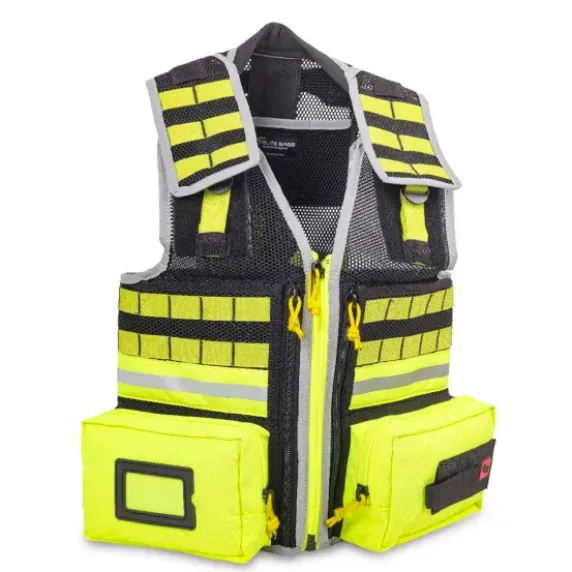 GILET D'INTERVENTION MÉDICAL HAUTE VISIBILITÉ ELITE BAGS - jaune