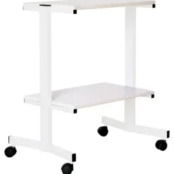 GUÉRIDON LICATA 2 PLATEAUX BÂTI ÉPOXY BLANC VOG - 2 plateaux