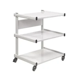 GUÉRIDON 3 PLATEAUX MÉTAL DESIGN MOBILITÉ MEDICLINIC - blanc