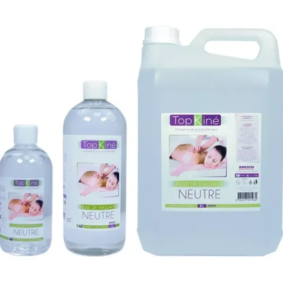 HUILE DE MASSAGE NEUTRE TOP'KINE GLISSE RÉGULIÈRE TOP'KINE - bouteille de 1 l