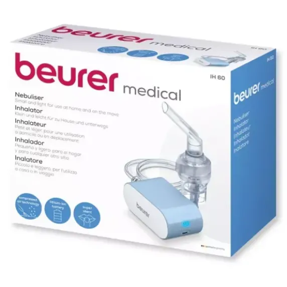 INHALATEUR IH 60 PORTABLE AIR COMPRIMÉ BEURER - appareil complet