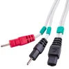 JEU DE 4 CÂBLES FICHE BANANE COMPATIBLES ÉLECTROSTIMULATION CHATTANOOGA - lot de 4