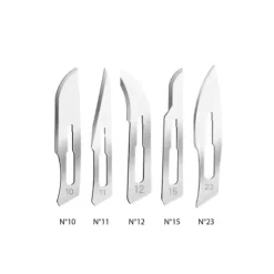 LAMES DE BISTOURI STÉRILES COMPATIBLES MANCHES STANDARD MEDICLINIC - boîte de 100