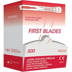 LAMES DE GOUGE STÉRILES FIRST BLADE HAUTE PRÉCISION INOX - boîte de 500