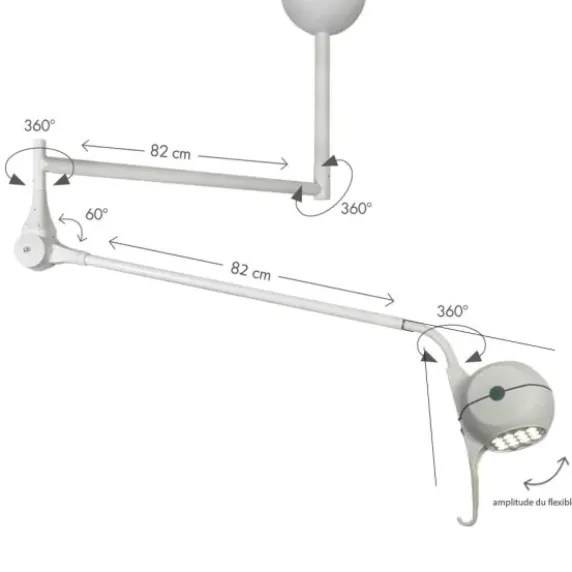 LAMPE D’EXAMEN LED BELLON FIXATION PLAFOND LID - fixation plafond