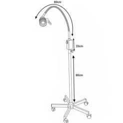LAMPE D’EXAMEN LED 3W BRAS FLEXIBLE 360° PIED METAL - MEDI'CLINIC