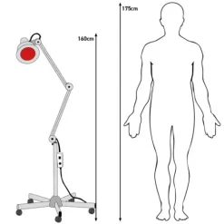 LAMPE INFRAROUGE 275 W VARIATEUR ÉLECTRONIQUE MEDICLINIC - sur pied à roulettes