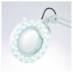 LAMPE LOUPE LED 18W RONDE GROSSISSEMENT X3 MEDICLINIC - pieds à roulettes