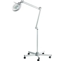LAMPE LOUPE LED 18W RONDE GROSSISSEMENT X3 MEDICLINIC - pieds à roulettes