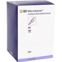 LANCETTES MICROTAINER CONTACT 30G AUTO-RÉTRACTABLES BD - boîte de 200