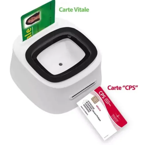 LECTEUR CARTE VITALE DC 300 PRO 4-EN-1 BI-FENTE QR NFC CPS - version pc ou mac