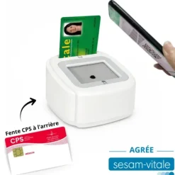 LECTEUR DE CARTE VITALE CONNECT A800 4-EN-1 BI-FENTE USB - lecteur multifonction