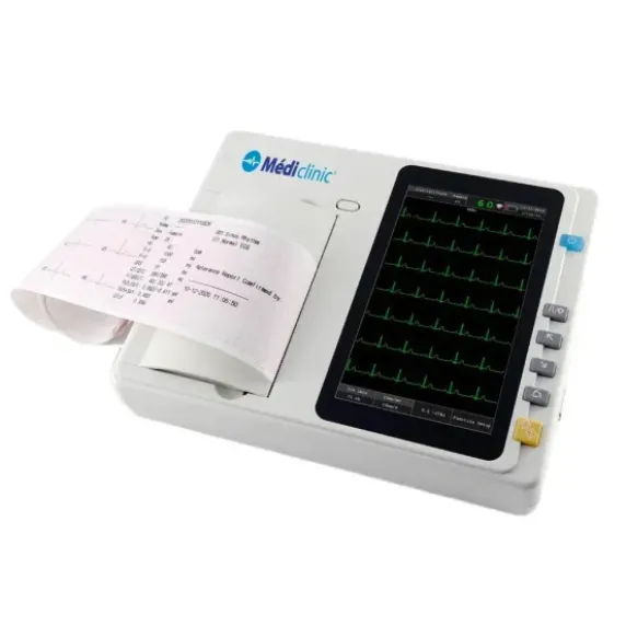 ÉLECTROCARDIOGRAPHE BETA 3 PISTES AVEC INTERPRÉTATION MEDICLINIC - écran tactile couleur 7 pouces