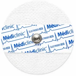 ÉLECTRODES ECG NON-TISSÉ RONDES ADULTES PRÉGÉLIFIÉES MEDICLINIC - sachet de 50