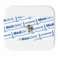 ÉLECTRODES ECG SUPPORT EN MOUSSE RECTANGLES PRÉGÉLIFIÉES PRESSION 40 × 32,5mm - sachet de 50