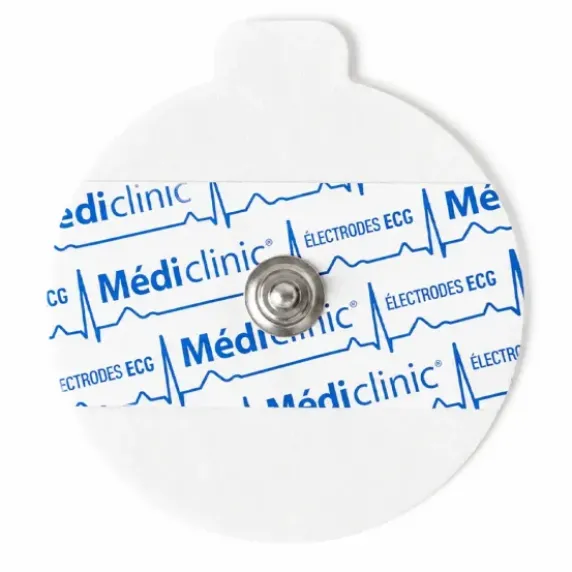 ÉLECTRODES ECG SUPPORT MOUSSE ADULTES PRÉGÉLIFIÉES PRESSION RONDES ⌀50mm - sachet de 50