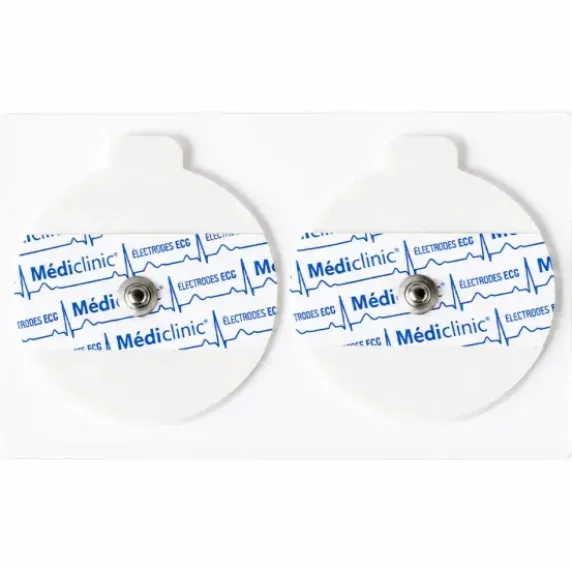 ÉLECTRODES ECG SUPPORT MOUSSE ADULTES PRÉGÉLIFIÉES PRESSION RONDES ⌀50mm - sachet de 50