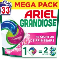 LESSIVE ARIEL GRANDIOSE CAPSULES DISSOLUTION RAPIDE SKIP - 33 pods