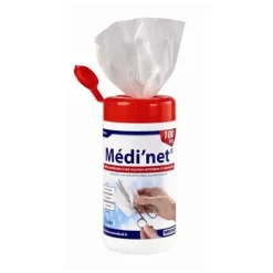 LINGETTES DÉSINFECTANTES MEDI'NET NETTOYAGE MATÉRIEL MEDICLINIC - boîte de 100