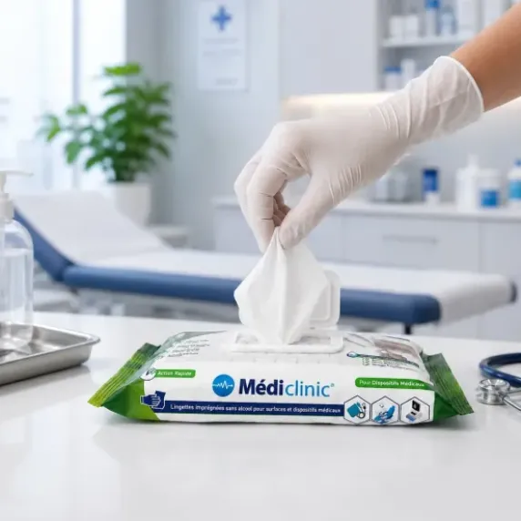 LINGETTES DÉSINFECTANTES SANS ALCOOL MÉDICLINIC - Sachet de 100