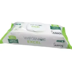 LINGETTES DÉSINFECTANTES WIP’ANIOS EXCEL 180 x 200 mm - Boîte de 100