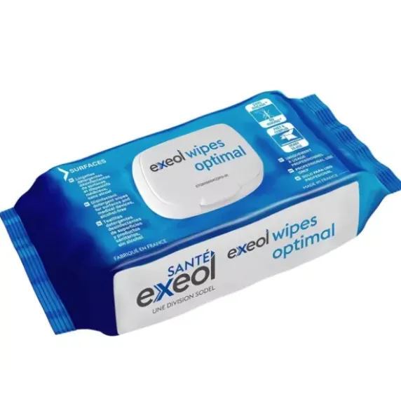 LINGETTES EXEOL WIPES OPTIMAL SANS ALCOOL ALKAPHARM - boîte de 100
