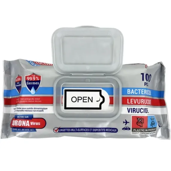 LINGETTES NETTOYANTES DÉSINFECTANTES MULTI-SURFACES SLEEPY - sachet de 100 lingettes