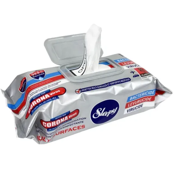 LINGETTES NETTOYANTES DÉSINFECTANTES MULTI-SURFACES SLEEPY - sachet de 100 lingettes